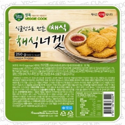 삼육유기농자연식품 채식 너겟 250g 콩으로만든 고기